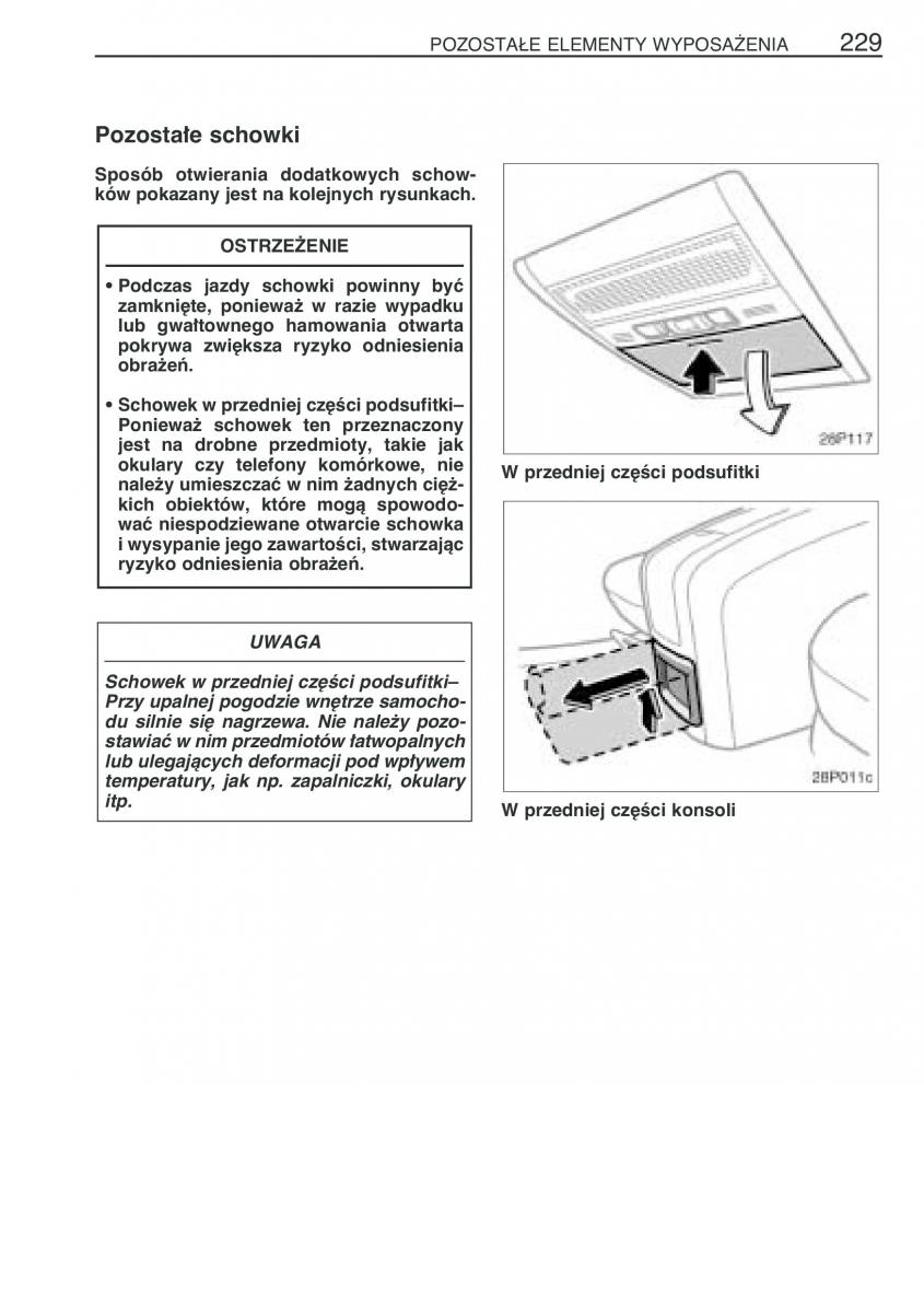 Toyota Prius II 2 NHW20 instrukcja obslugi / page 242