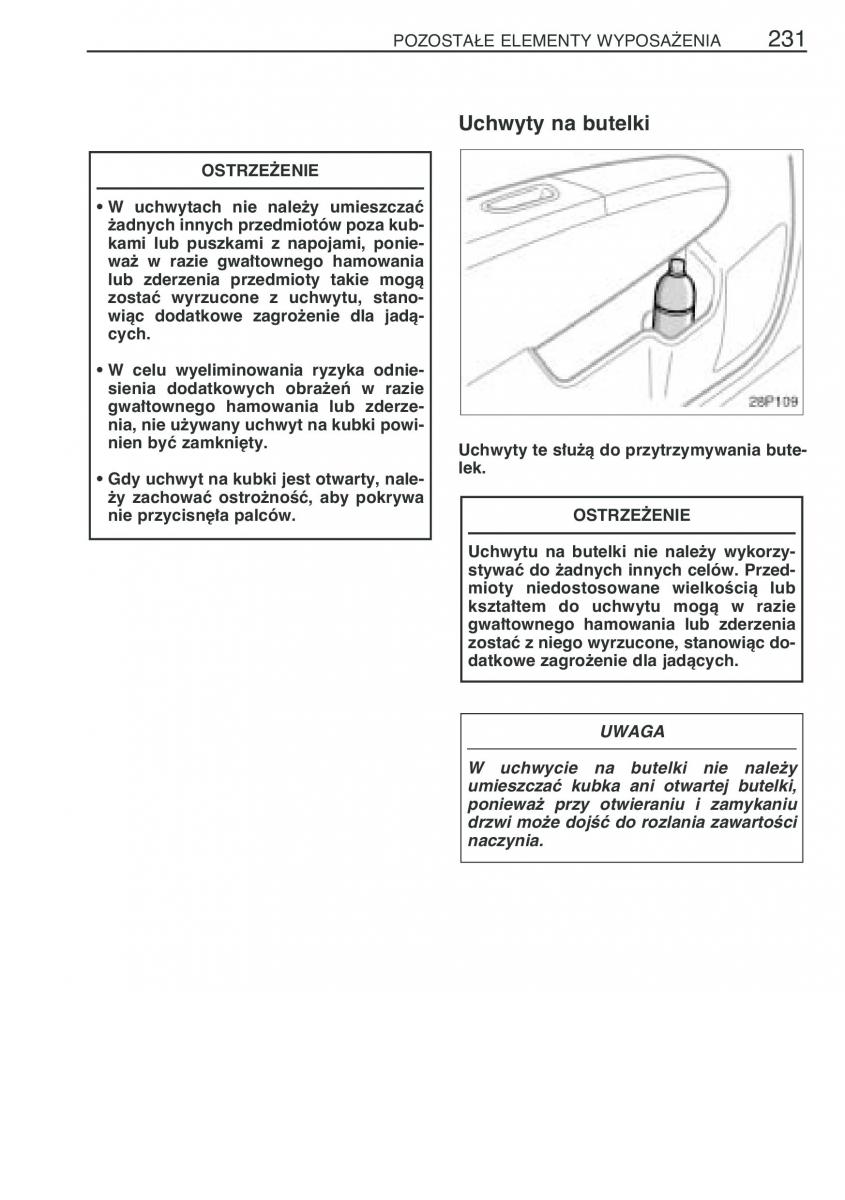 Toyota Prius II 2 NHW20 instrukcja obslugi / page 244