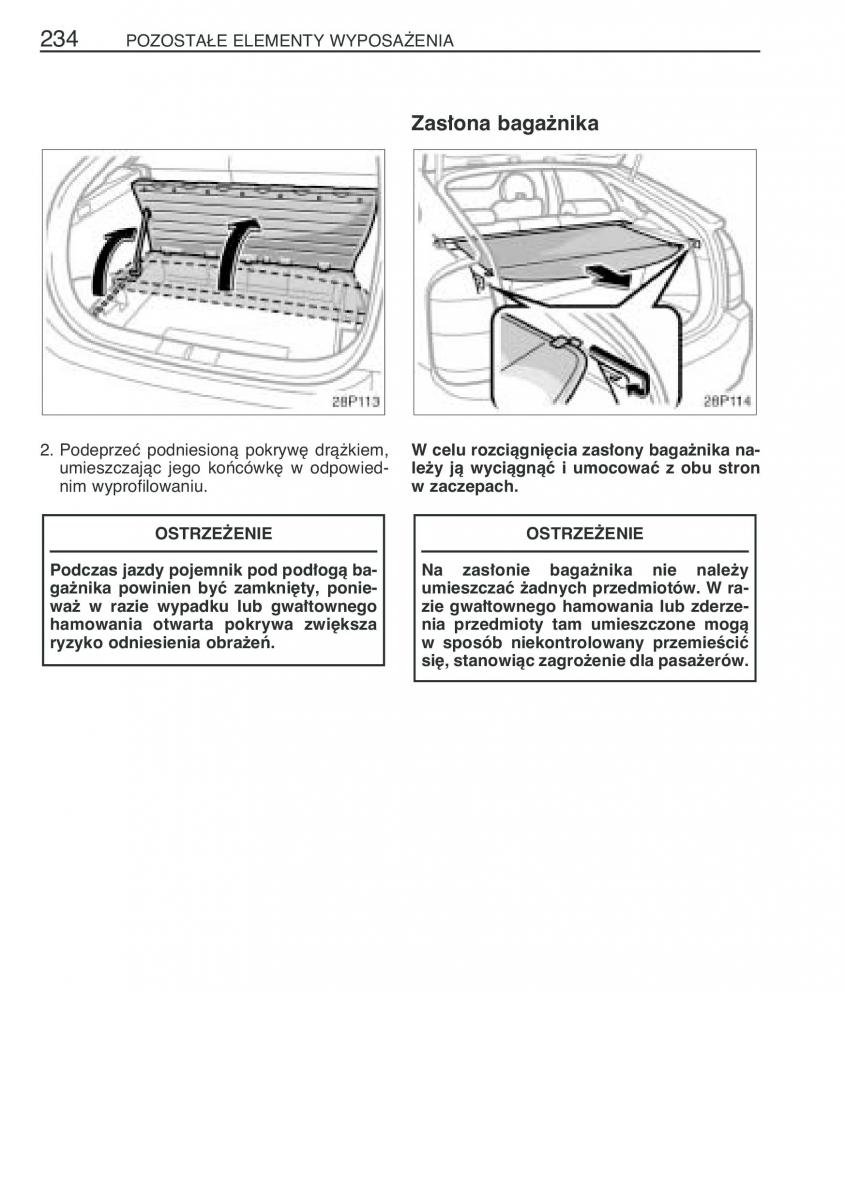 Toyota Prius II 2 NHW20 instrukcja obslugi / page 247