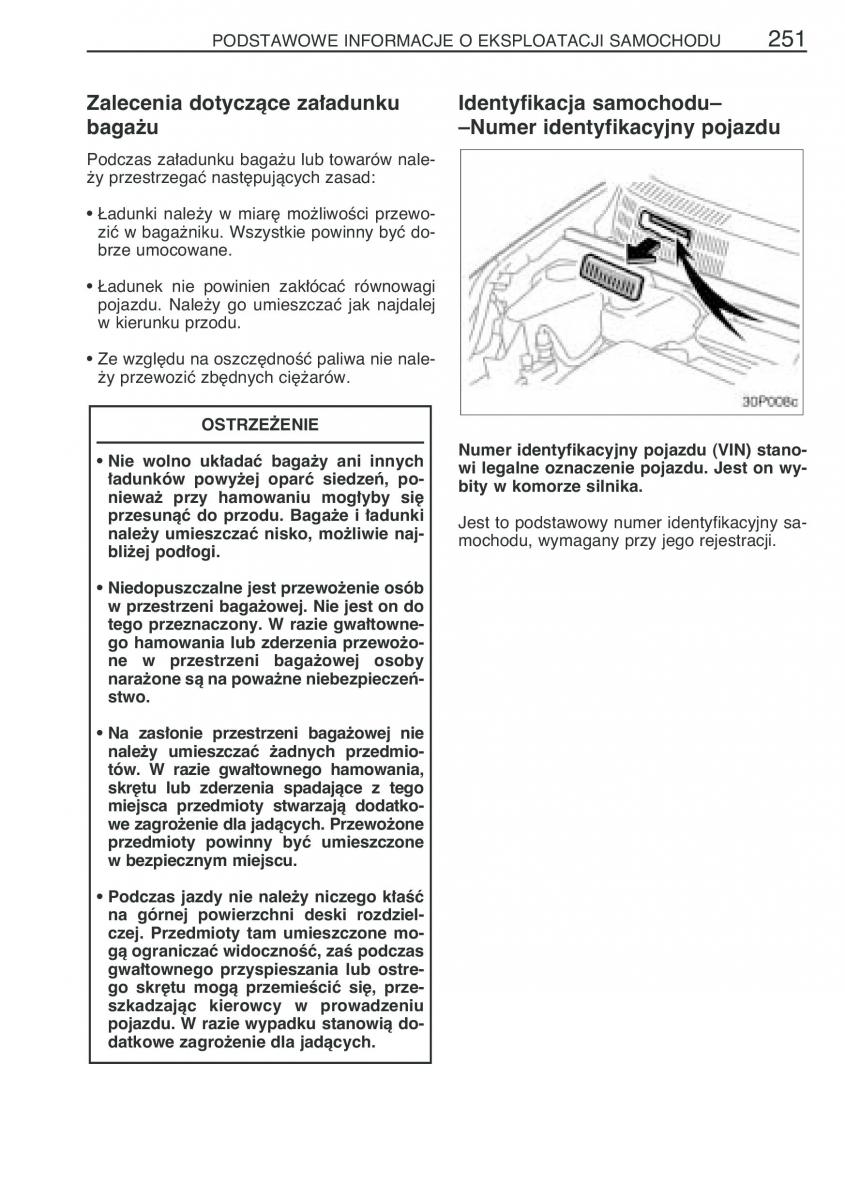 Toyota Prius II 2 NHW20 instrukcja obslugi / page 264