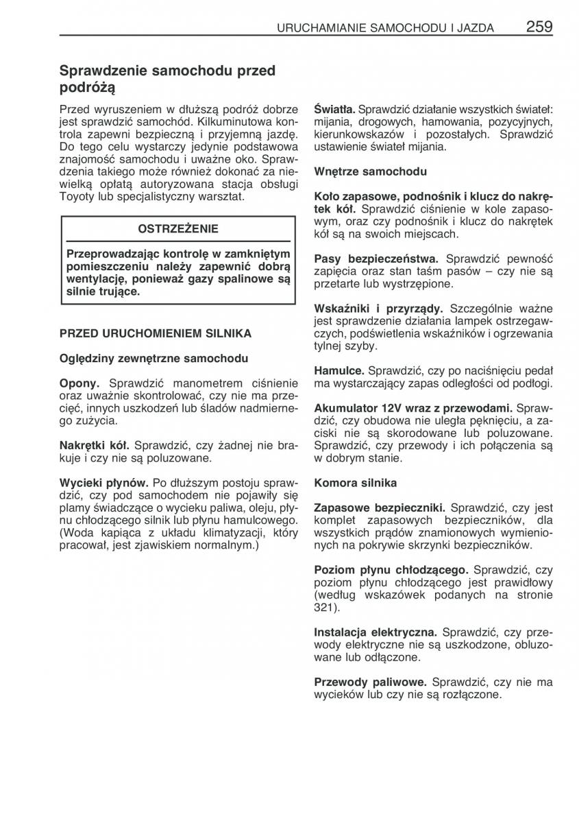 Toyota Prius II 2 NHW20 instrukcja obslugi / page 272