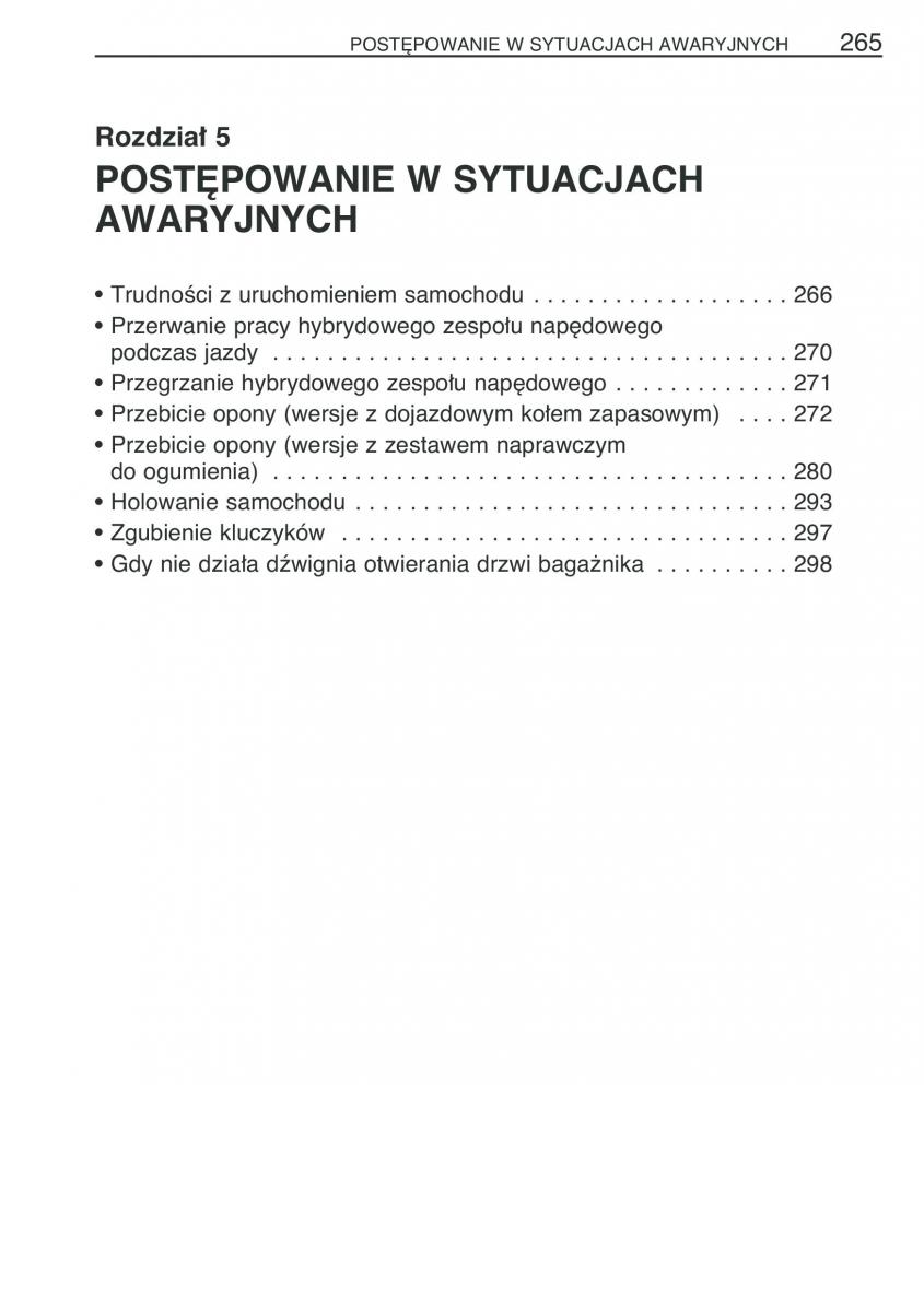 Toyota Prius II 2 NHW20 instrukcja obslugi / page 278