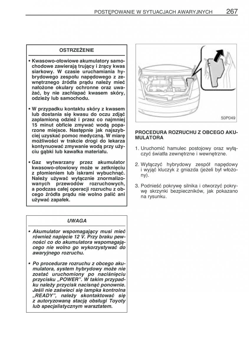 Toyota Prius II 2 NHW20 instrukcja obslugi / page 280