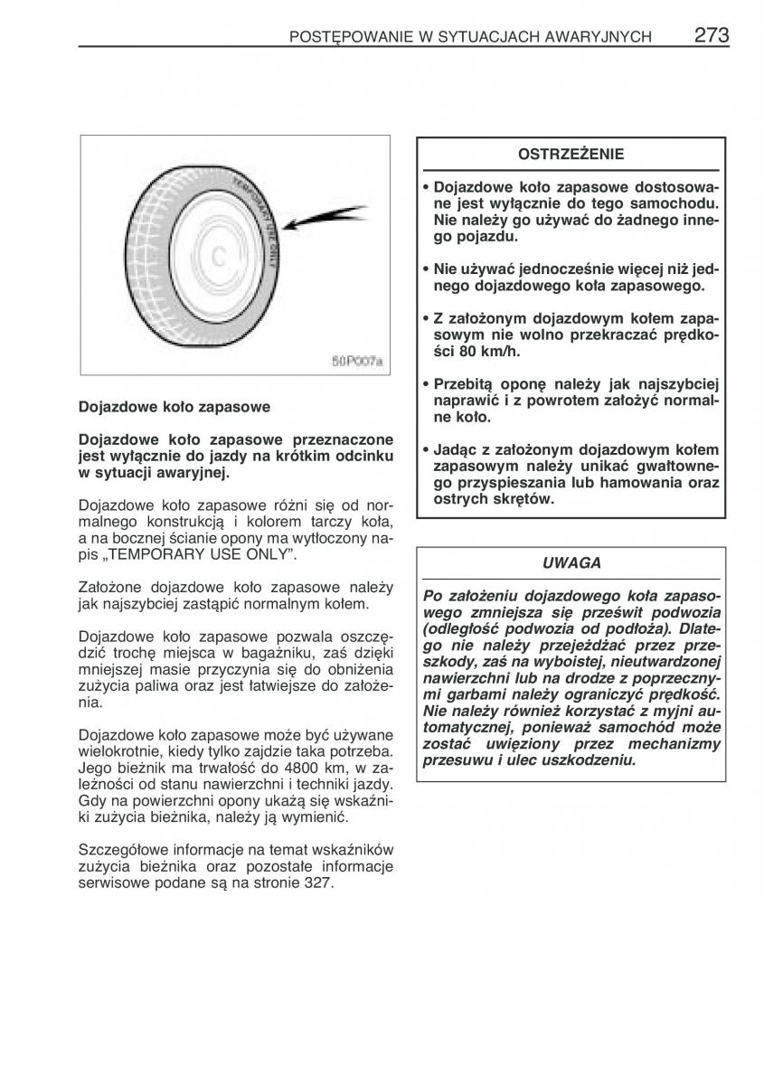 Toyota Prius II 2 NHW20 instrukcja obslugi / page 286