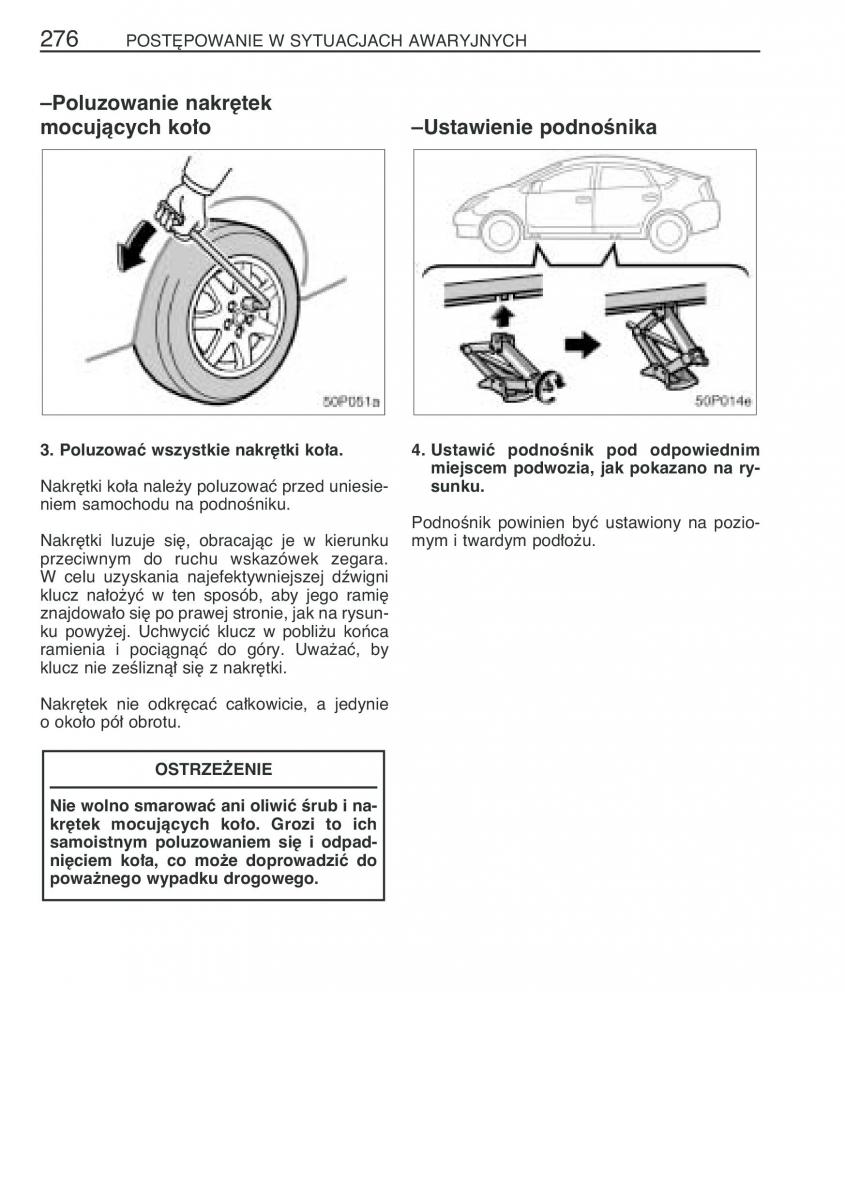 Toyota Prius II 2 NHW20 instrukcja obslugi / page 289