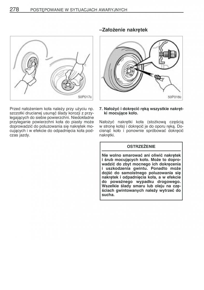 Toyota Prius II 2 NHW20 instrukcja obslugi / page 291