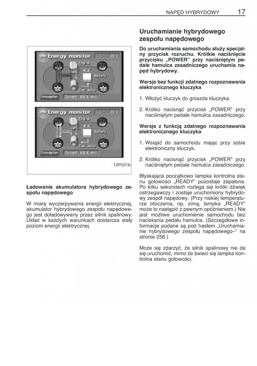 Toyota Prius II 2 NHW20 instrukcja obslugi / page 30