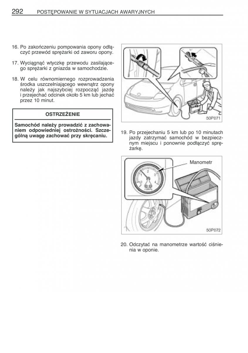 Toyota Prius II 2 NHW20 instrukcja obslugi / page 305