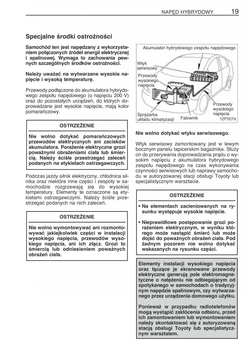 Toyota Prius II 2 NHW20 instrukcja obslugi / page 32