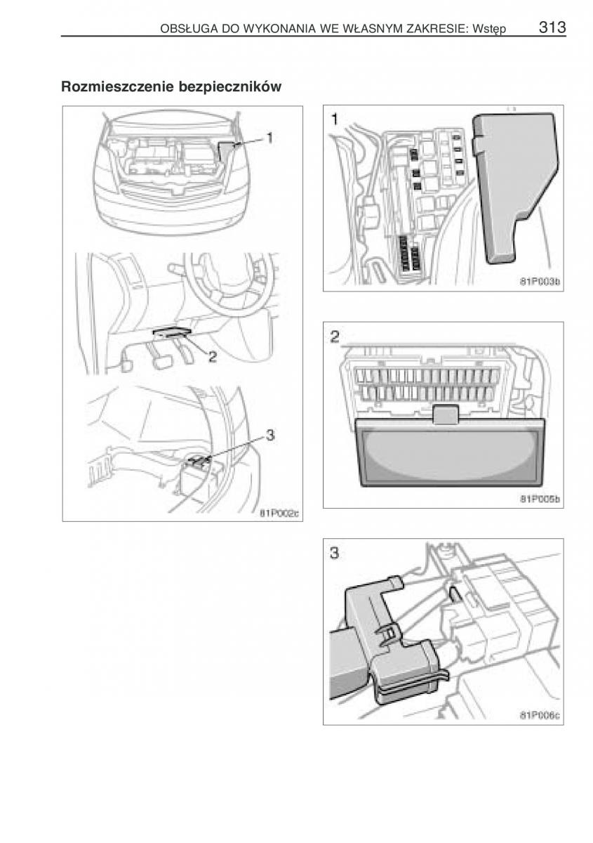 Toyota Prius II 2 NHW20 instrukcja obslugi / page 326