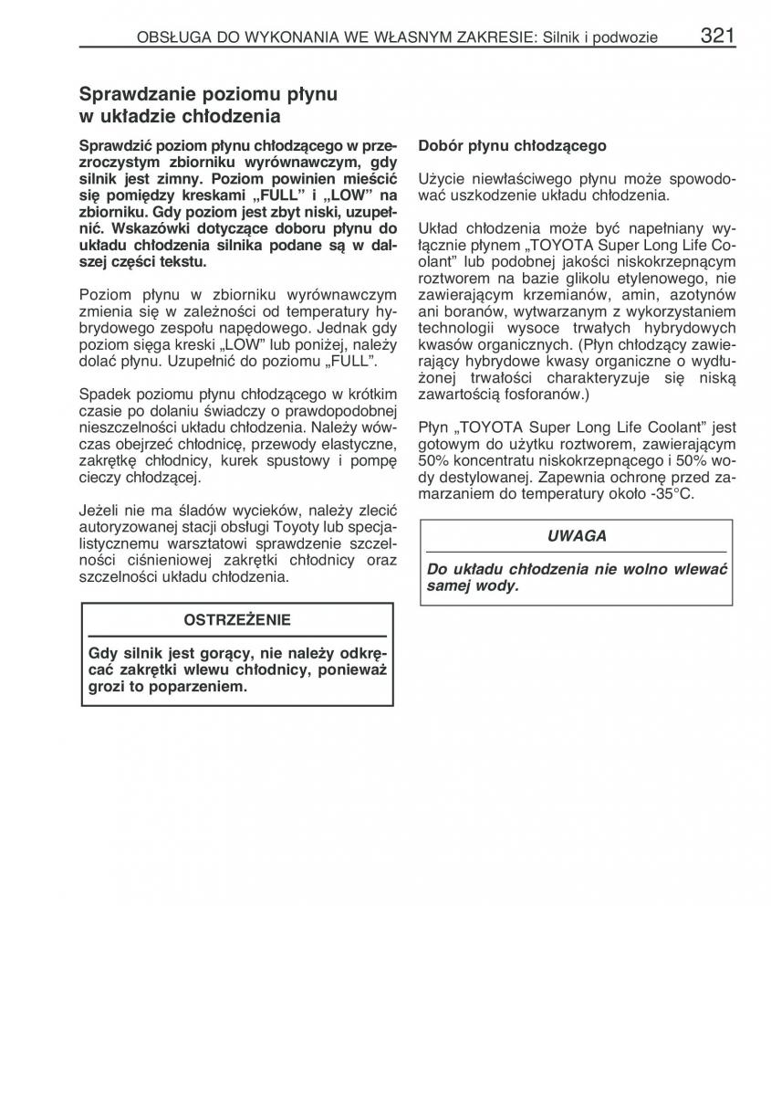 Toyota Prius II 2 NHW20 instrukcja obslugi / page 334