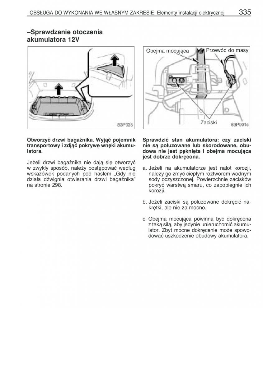 Toyota Prius II 2 NHW20 instrukcja obslugi / page 348