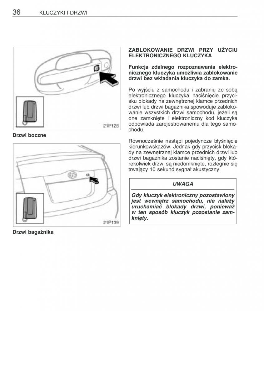 Toyota Prius II 2 NHW20 instrukcja obslugi / page 49