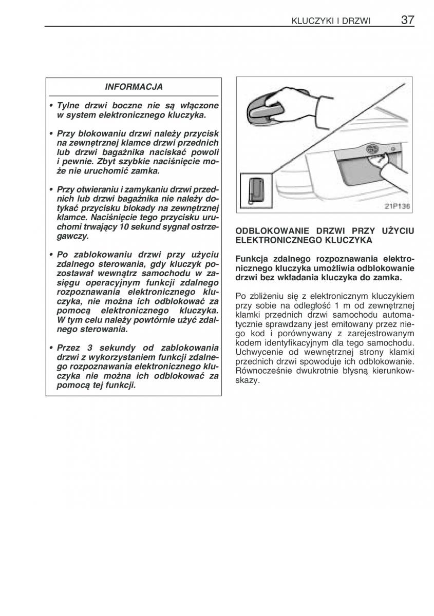 Toyota Prius II 2 NHW20 instrukcja obslugi / page 50