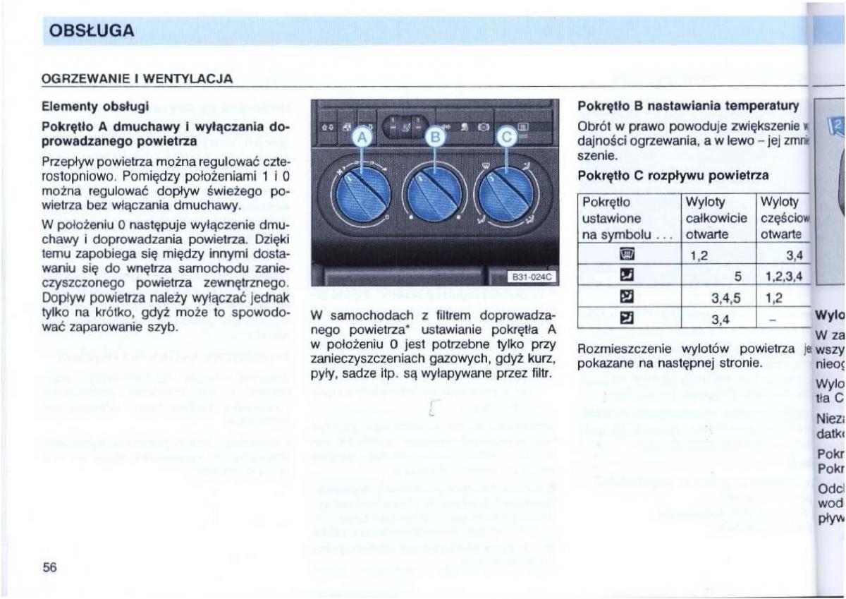 VW Passat B4 instrukcja obslugi / page 58