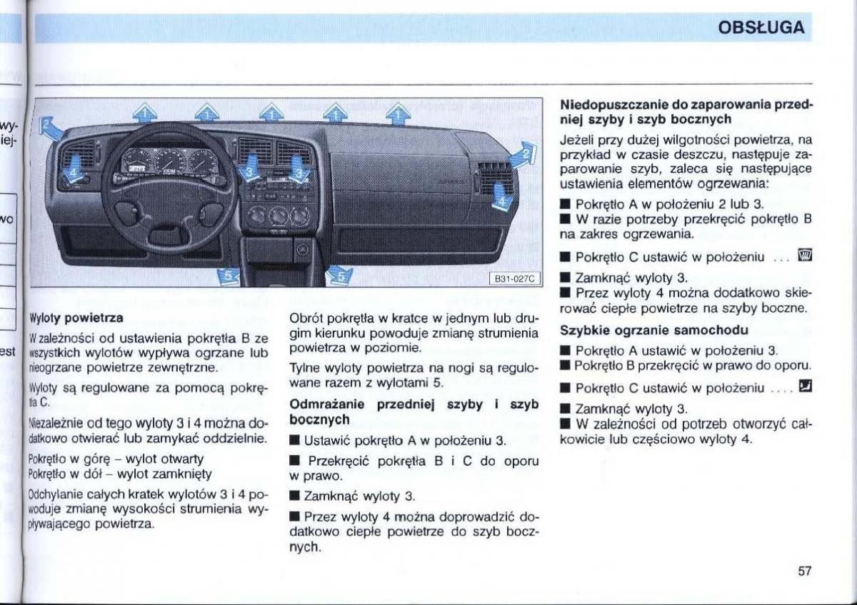 VW Passat B4 instrukcja obslugi / page 59