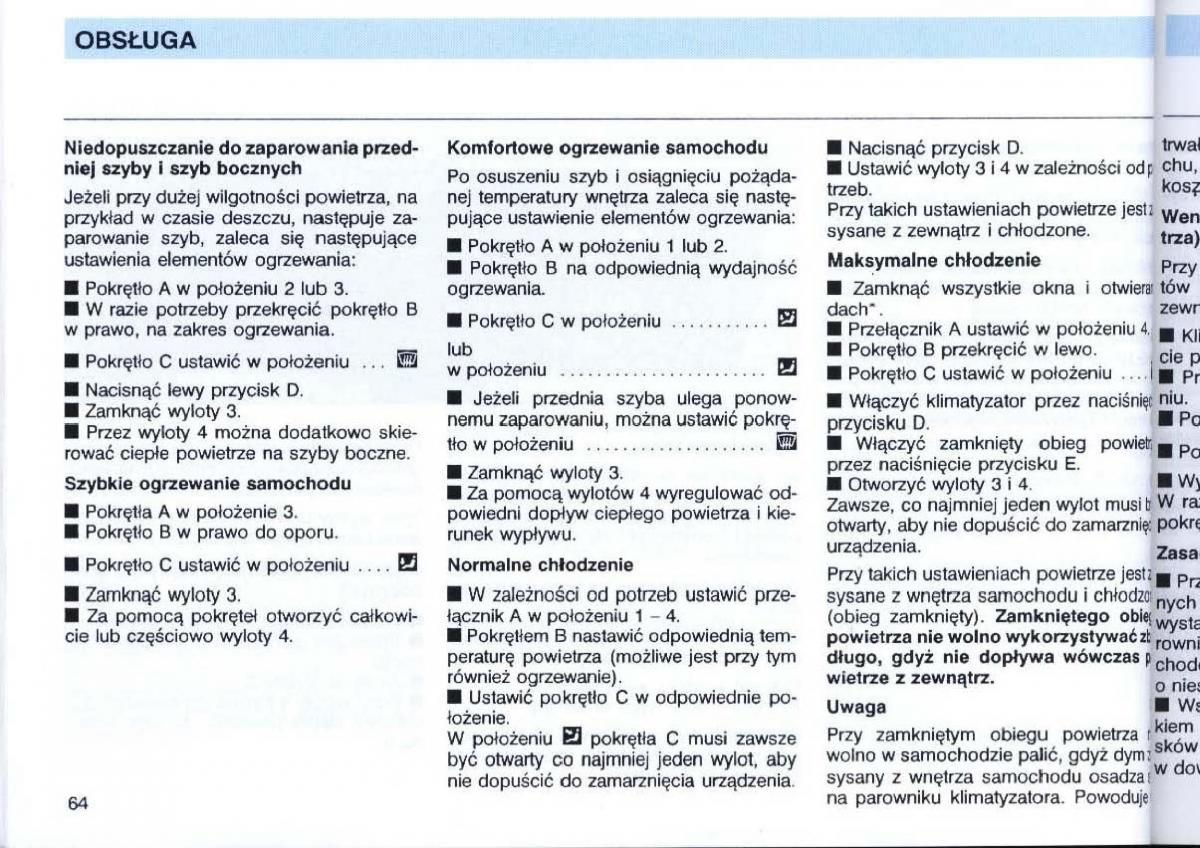 VW Passat B4 instrukcja obslugi / page 66