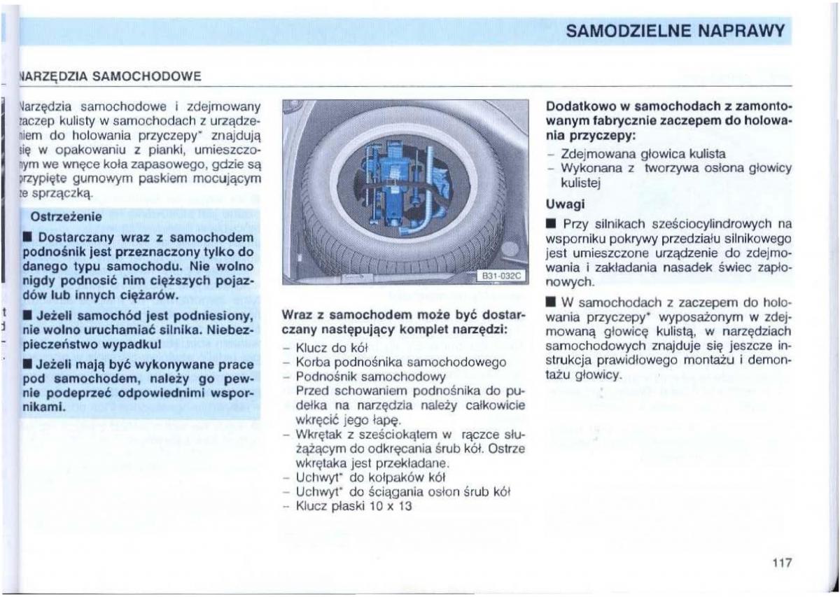 VW Passat B4 instrukcja obslugi / page 118