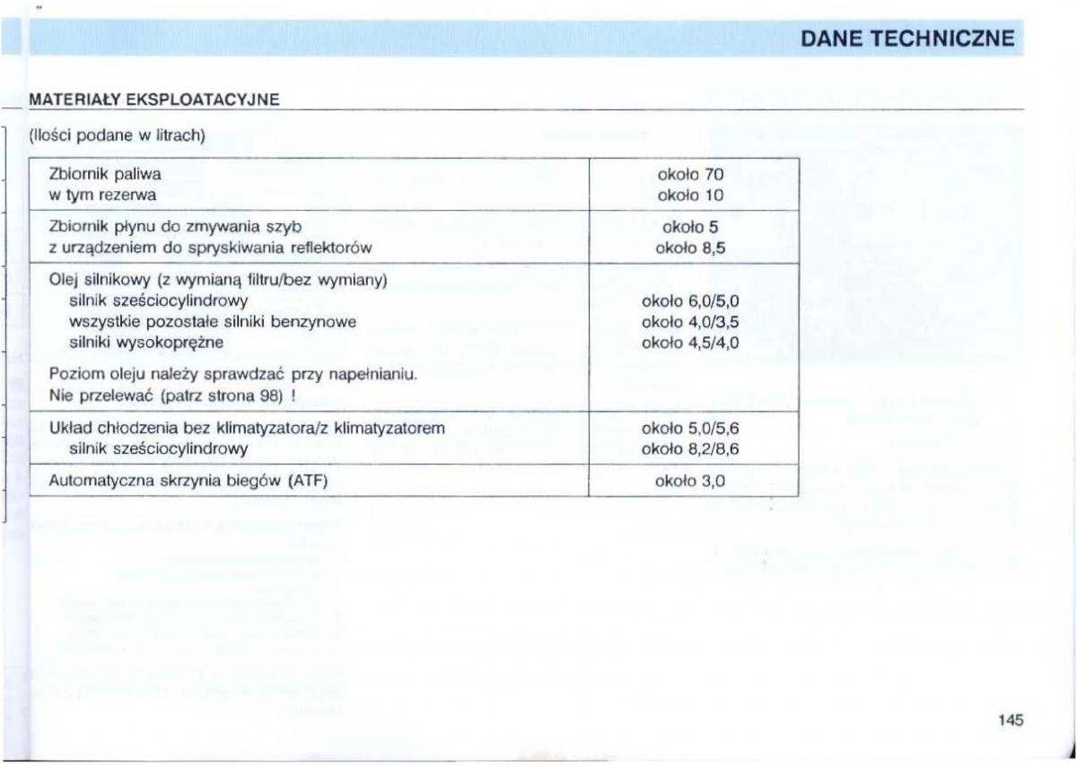 VW Passat B4 instrukcja obslugi / page 146