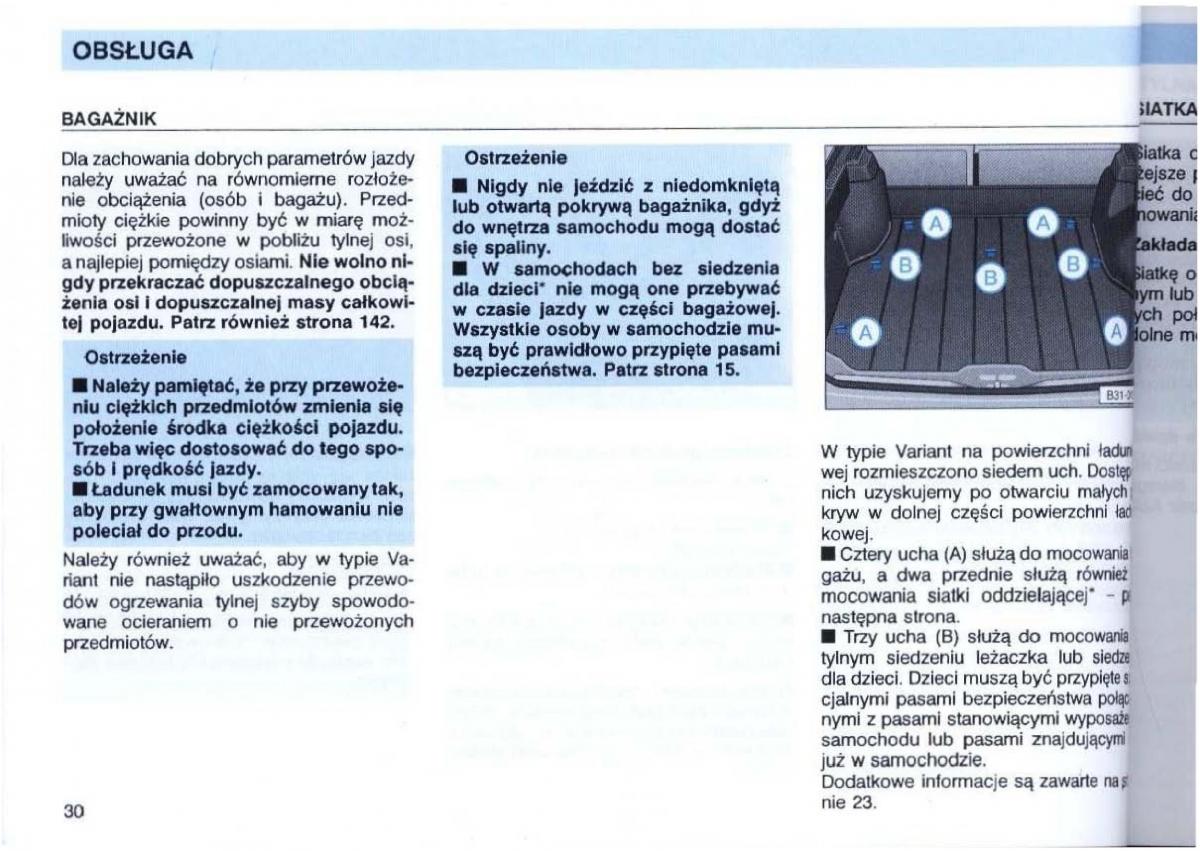 VW Passat B4 instrukcja obslugi / page 32