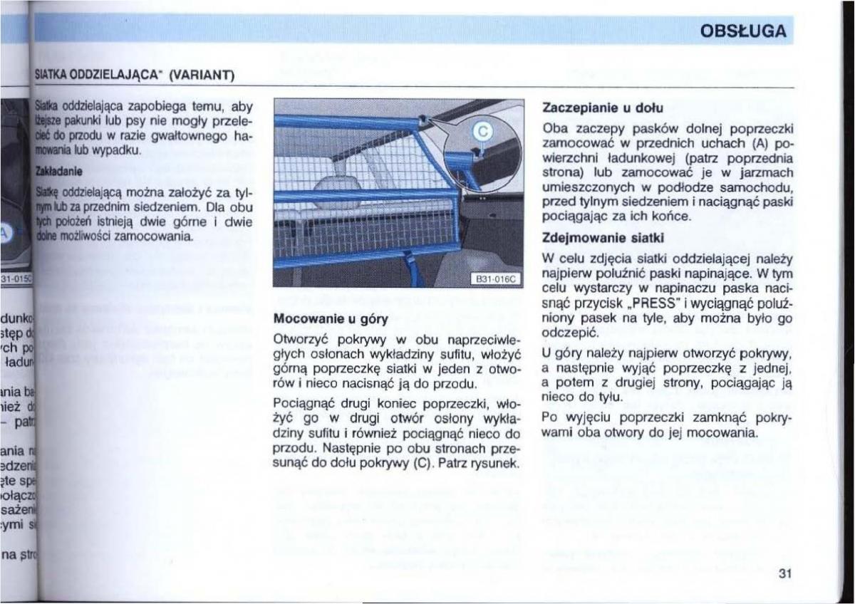 VW Passat B4 instrukcja obslugi / page 33