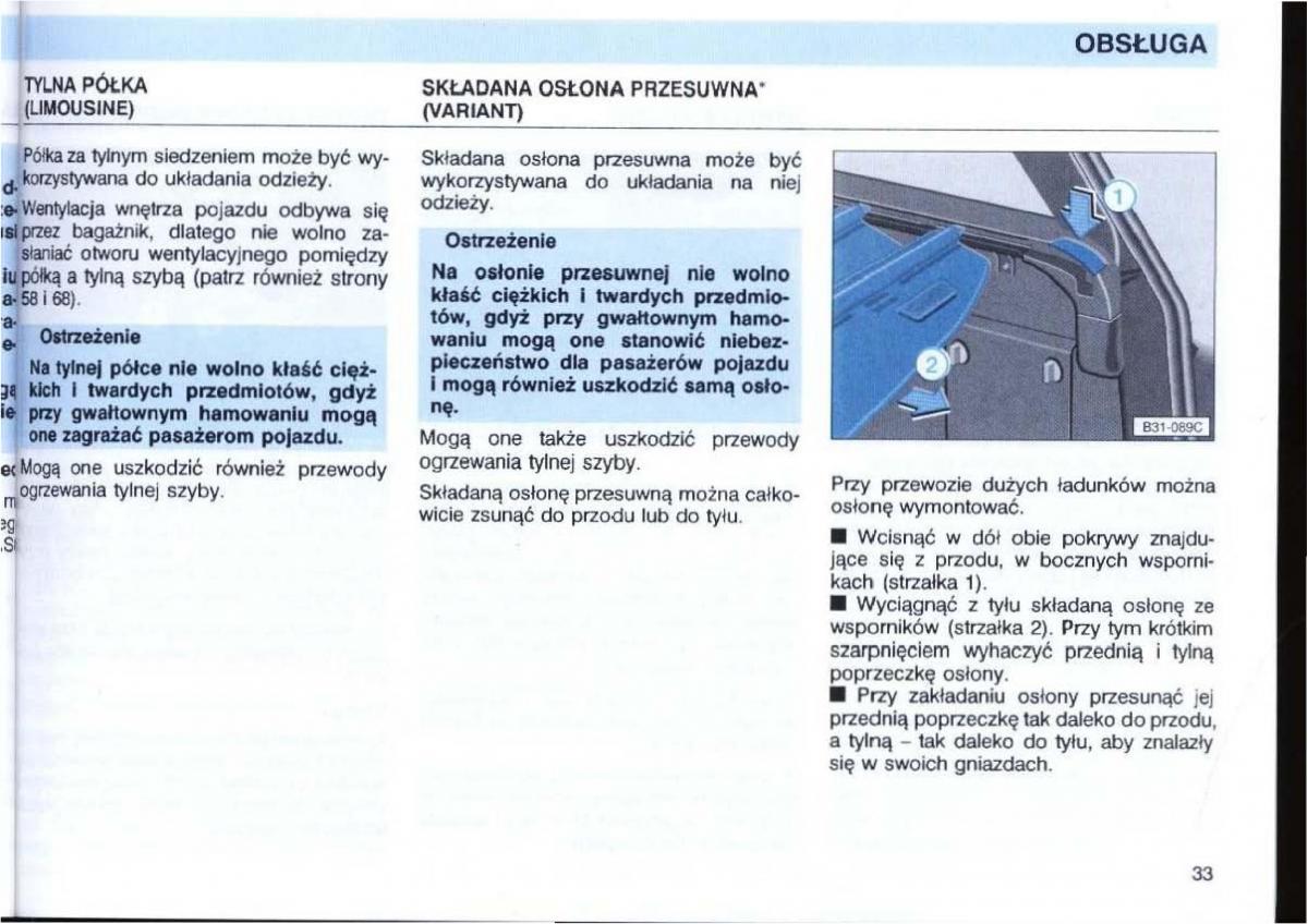 VW Passat B4 instrukcja obslugi / page 35