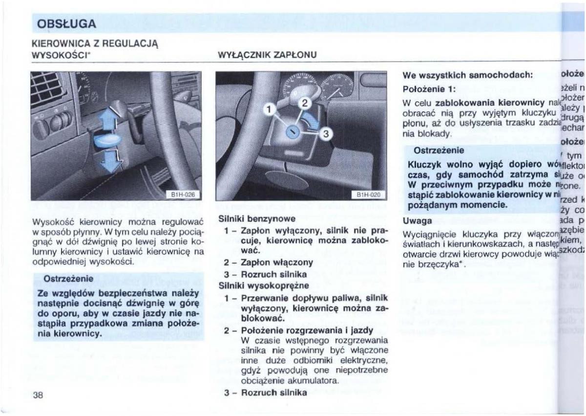 VW Passat B4 instrukcja obslugi / page 40