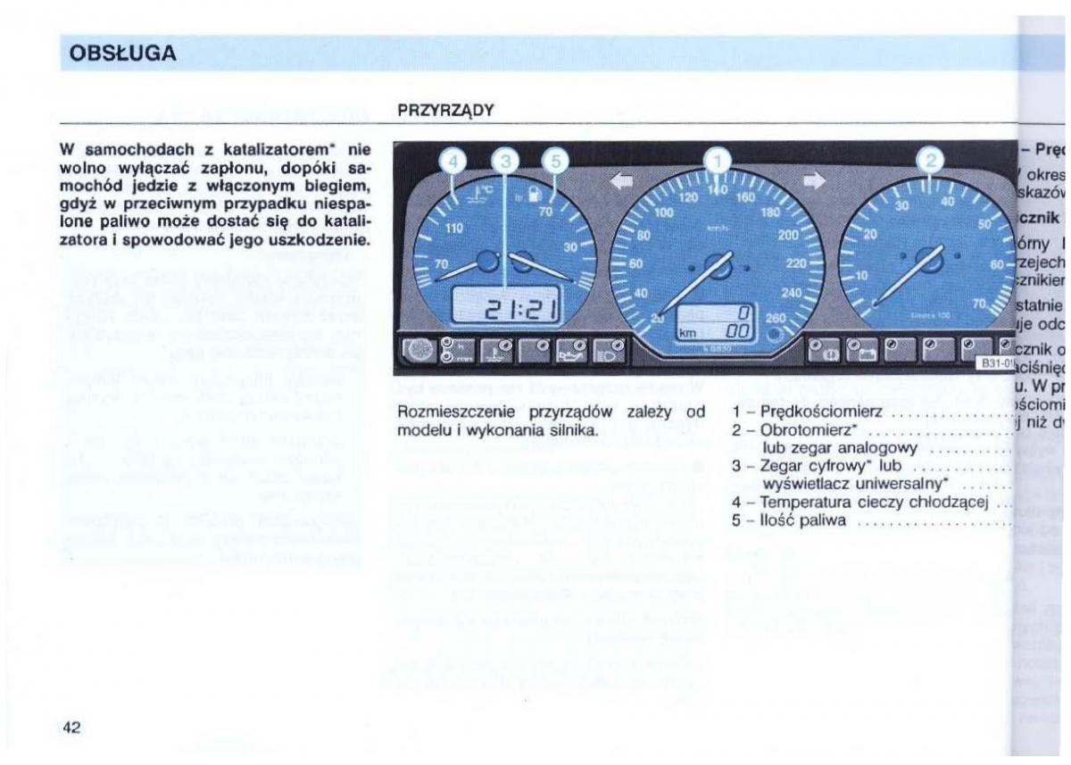 VW Passat B4 instrukcja obslugi / page 44