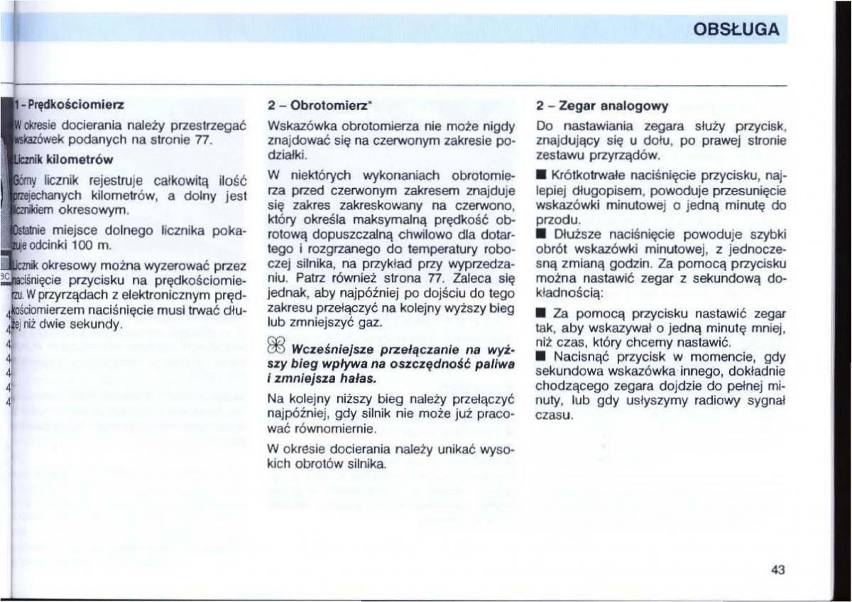 VW Passat B4 instrukcja obslugi / page 45