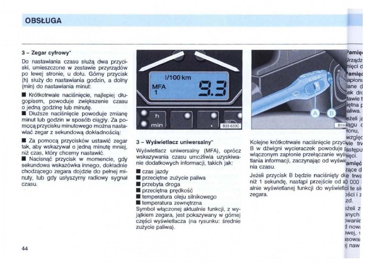 VW Passat B4 instrukcja obslugi / page 46