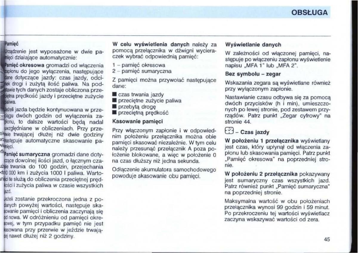 VW Passat B4 instrukcja obslugi / page 47