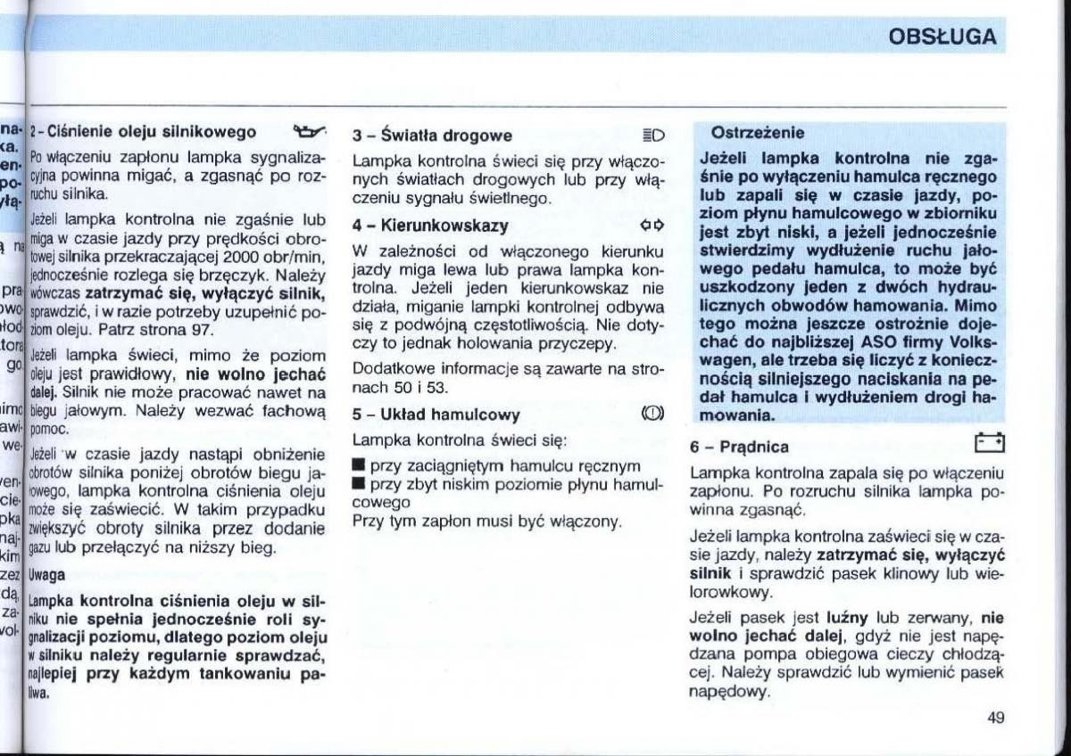 VW Passat B4 instrukcja obslugi / page 51