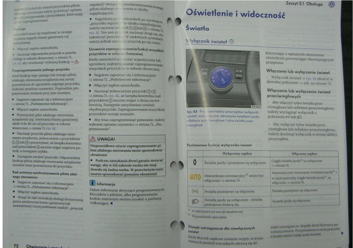 VW Passat B6 instrukcja / page 39