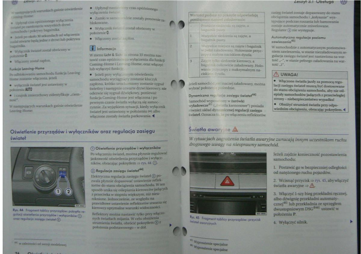 VW Passat B6 instrukcja / page 41