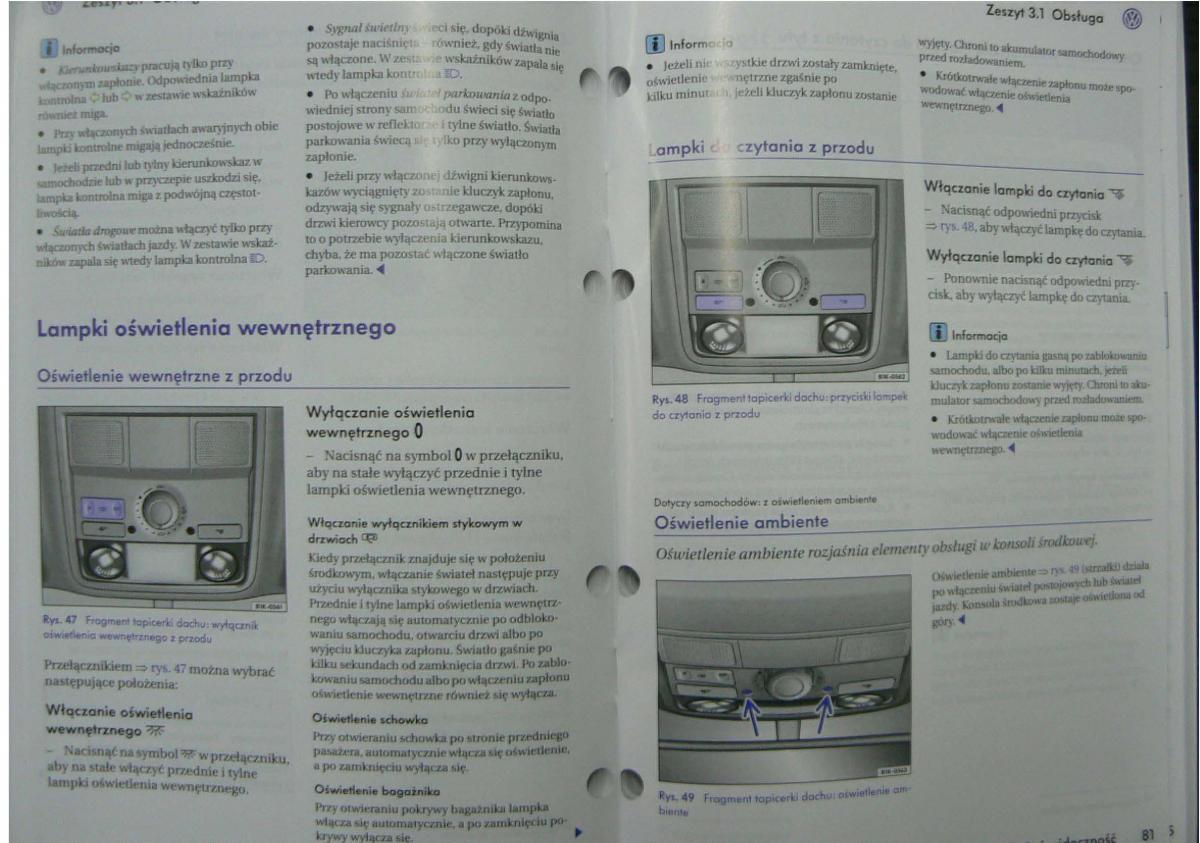 VW Passat B6 instrukcja / page 43