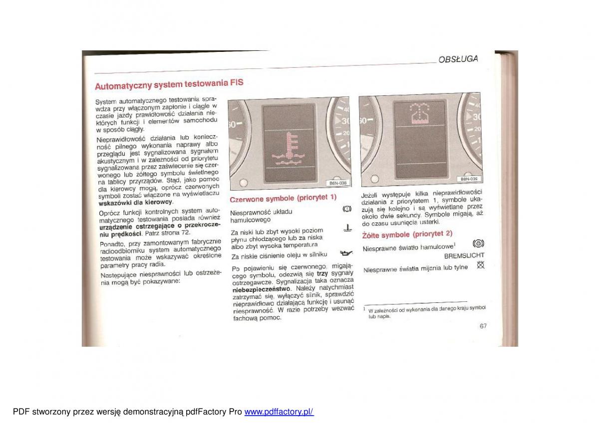 Audi TT I 1 instrukcja obslugi / page 66