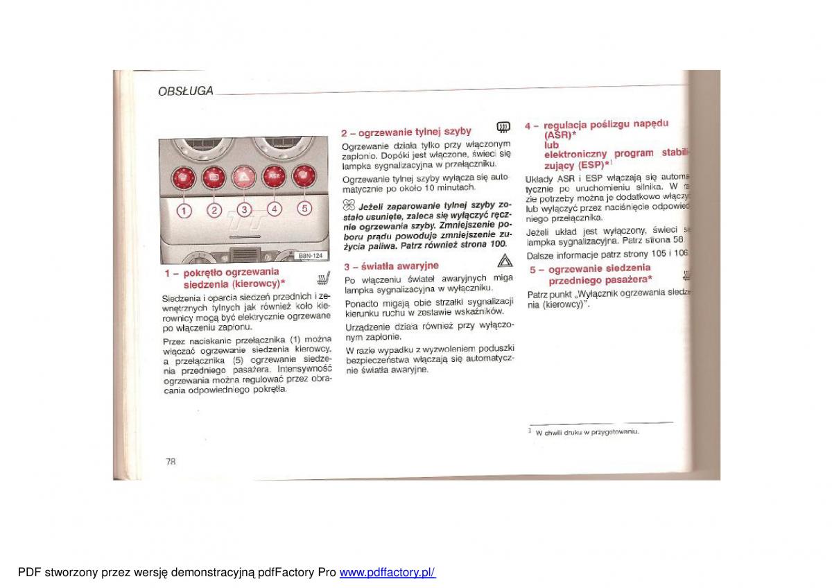 Audi TT I 1 instrukcja obslugi / page 77