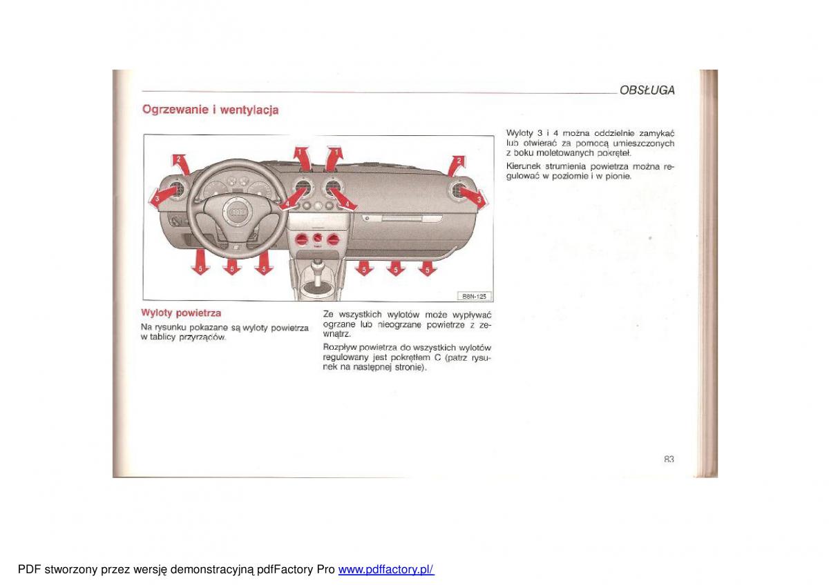 Audi TT I 1 instrukcja obslugi / page 81