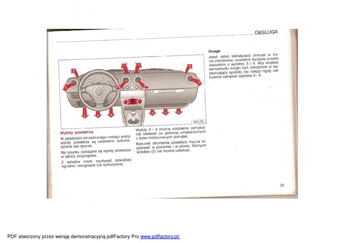 Audi TT I 1 instrukcja obslugi / page 87