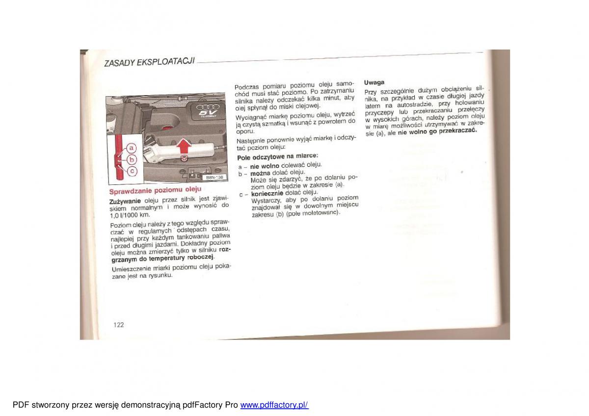 Audi TT I 1 instrukcja obslugi / page 120