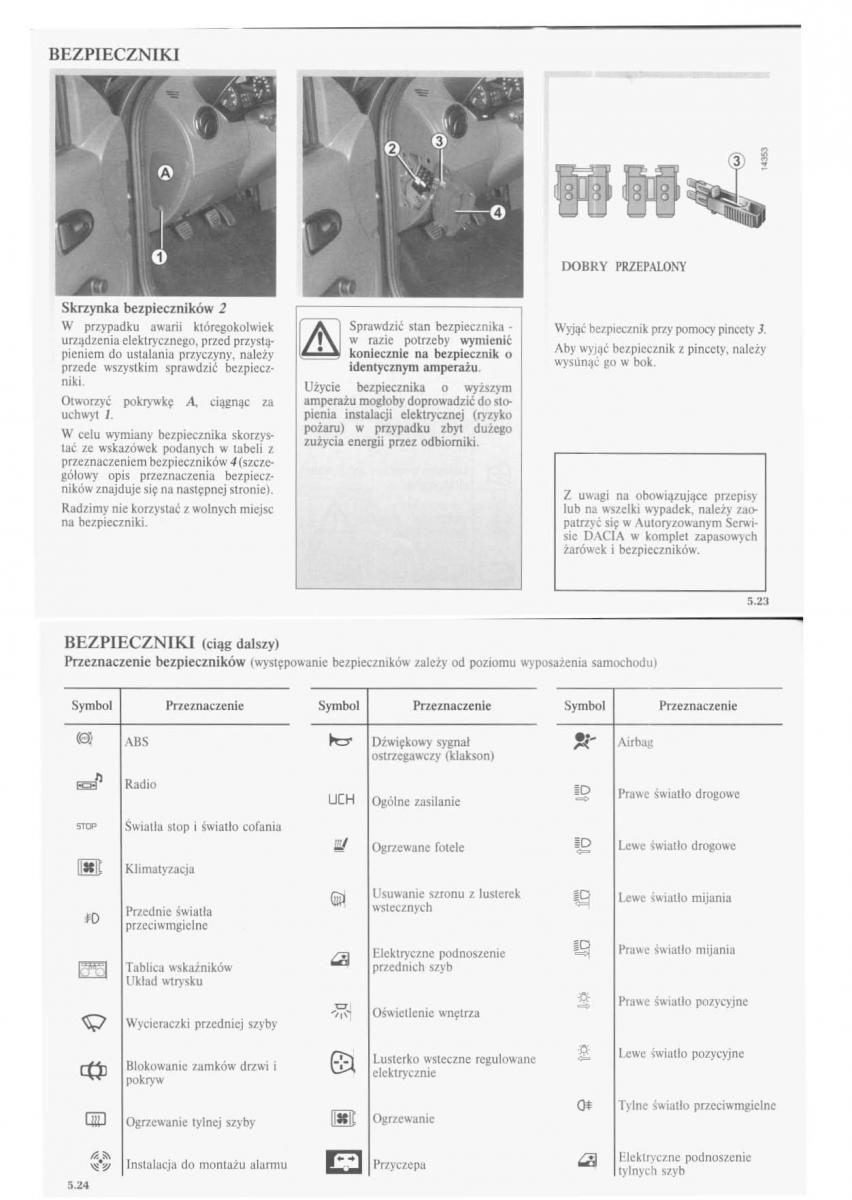 manual  Dacia Logan I 1 instrukcja / page 58