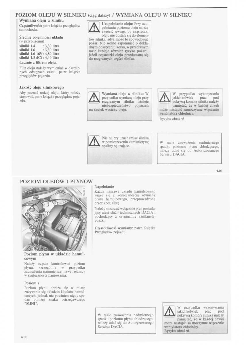 manual  Dacia Logan I 1 instrukcja / page 43