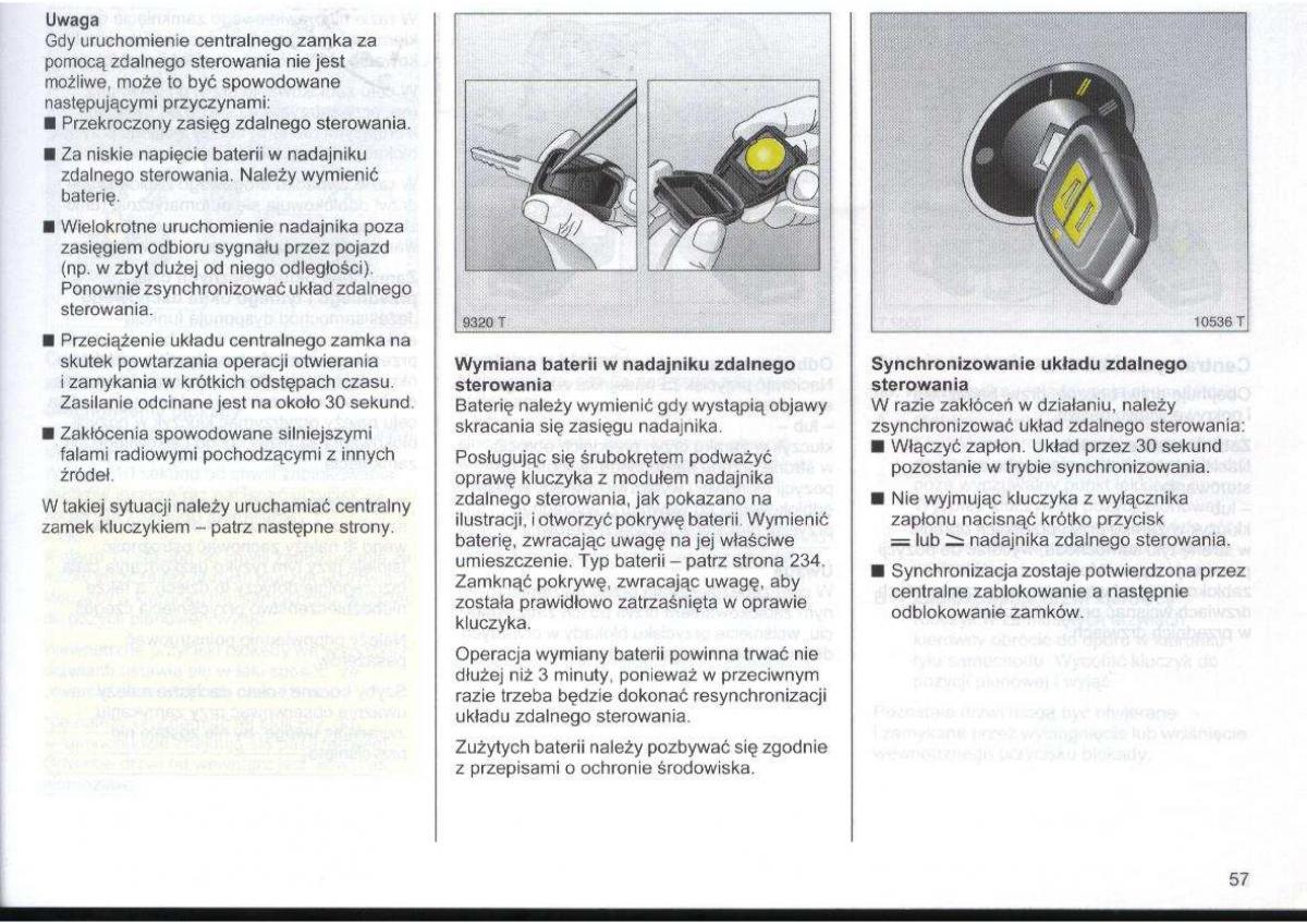 Opel Zafira A Vauxhall instrukcja obslugi / page 58