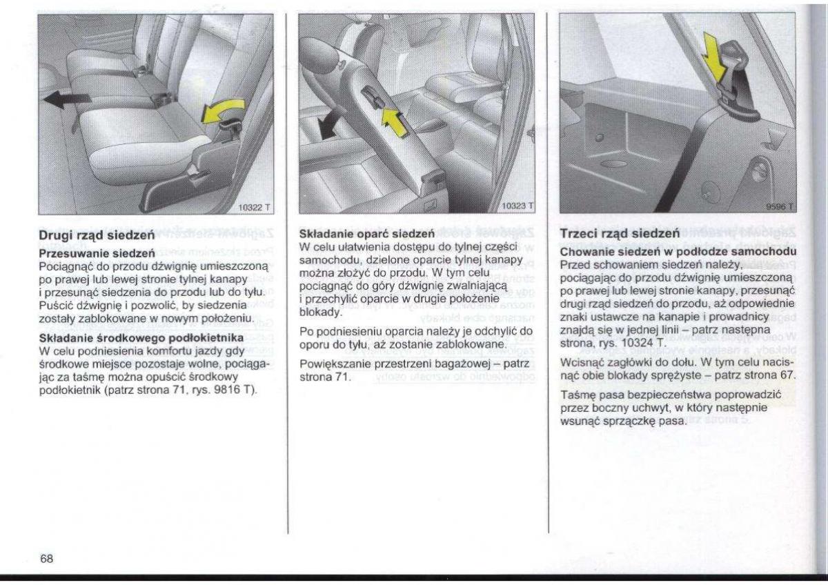 Opel Zafira A Vauxhall instrukcja obslugi / page 69