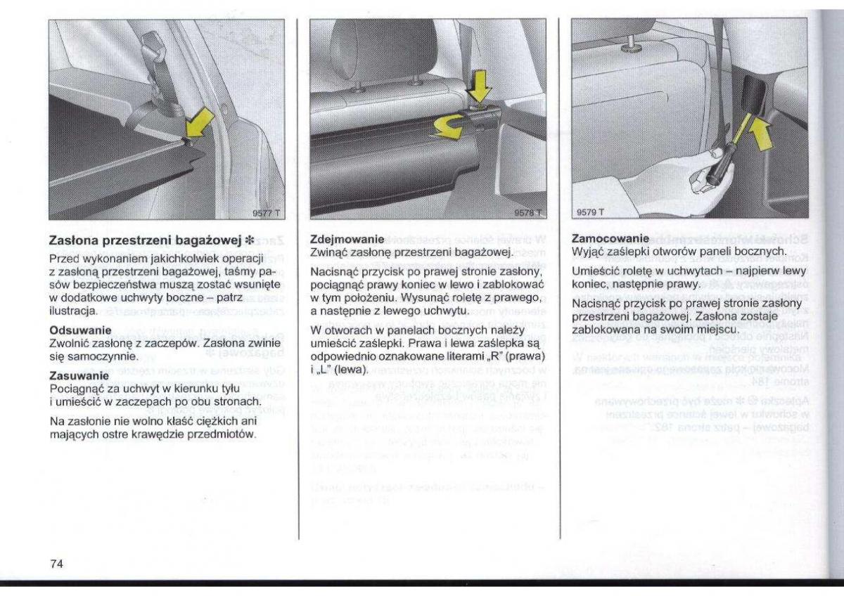 Opel Zafira A Vauxhall instrukcja obslugi / page 75