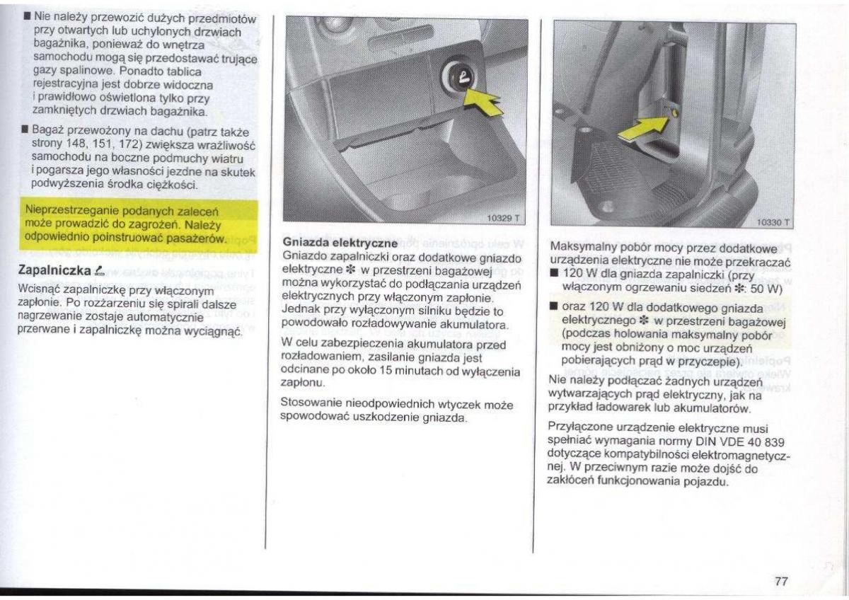 Opel Zafira A Vauxhall instrukcja obslugi / page 78