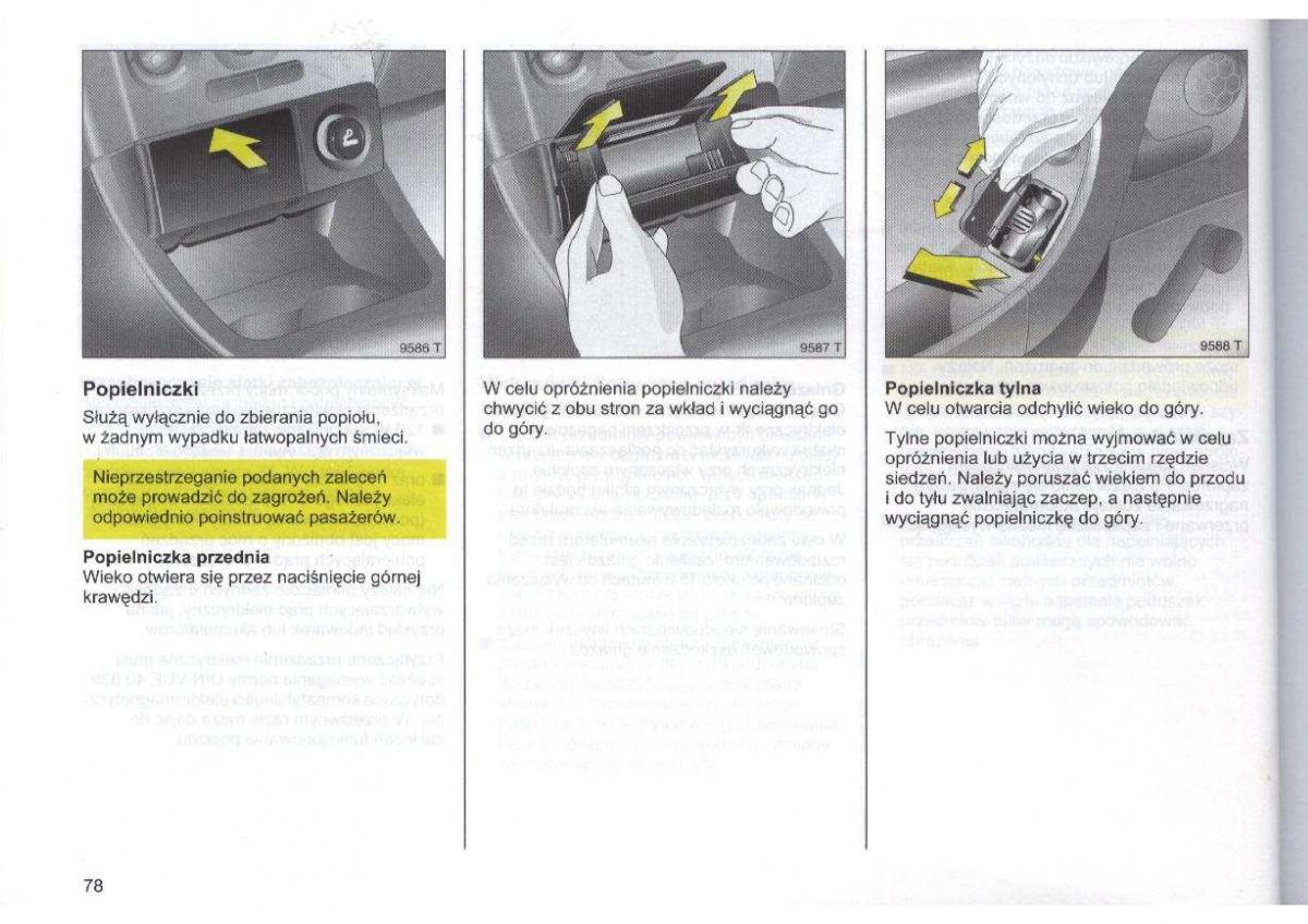 Opel Zafira A Vauxhall instrukcja obslugi / page 79