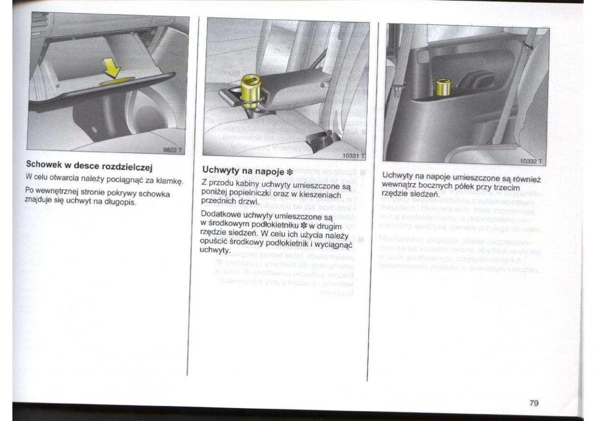 Opel Zafira A Vauxhall instrukcja obslugi / page 80