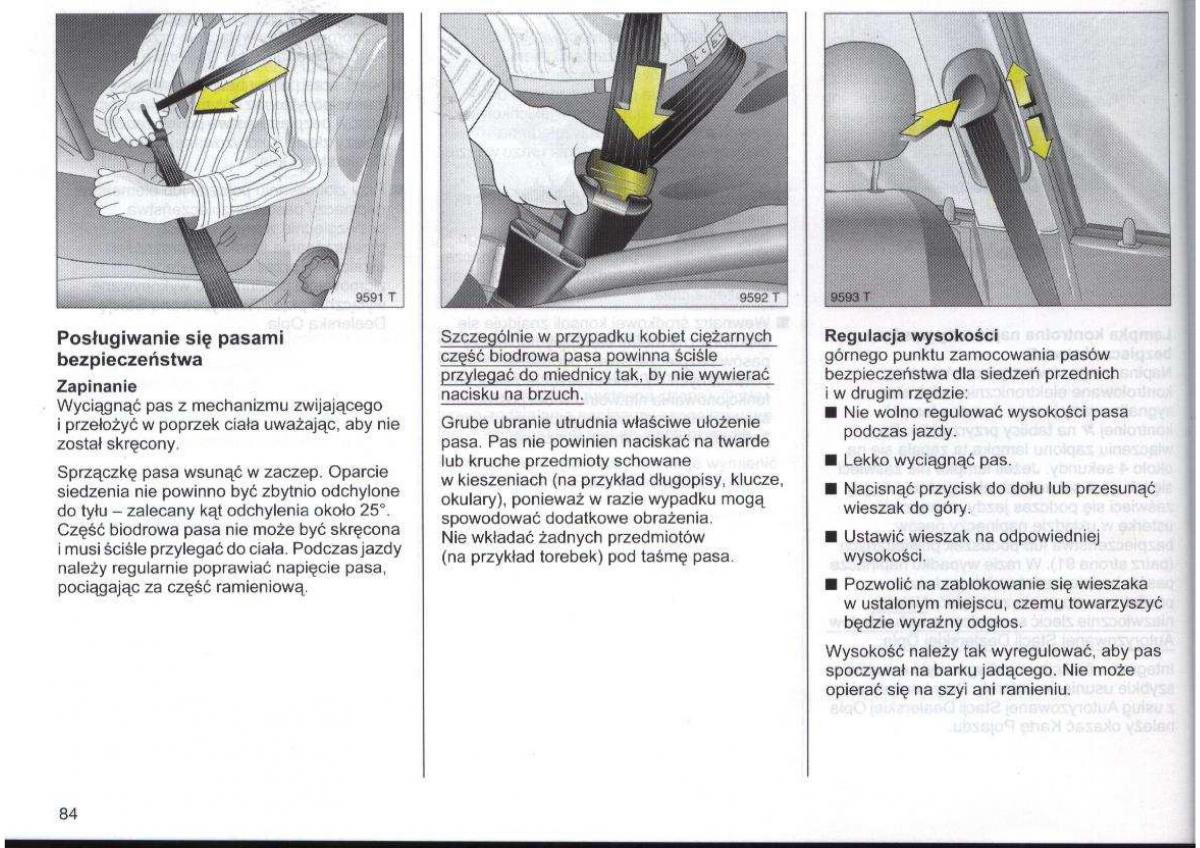 Opel Zafira A Vauxhall instrukcja obslugi / page 85