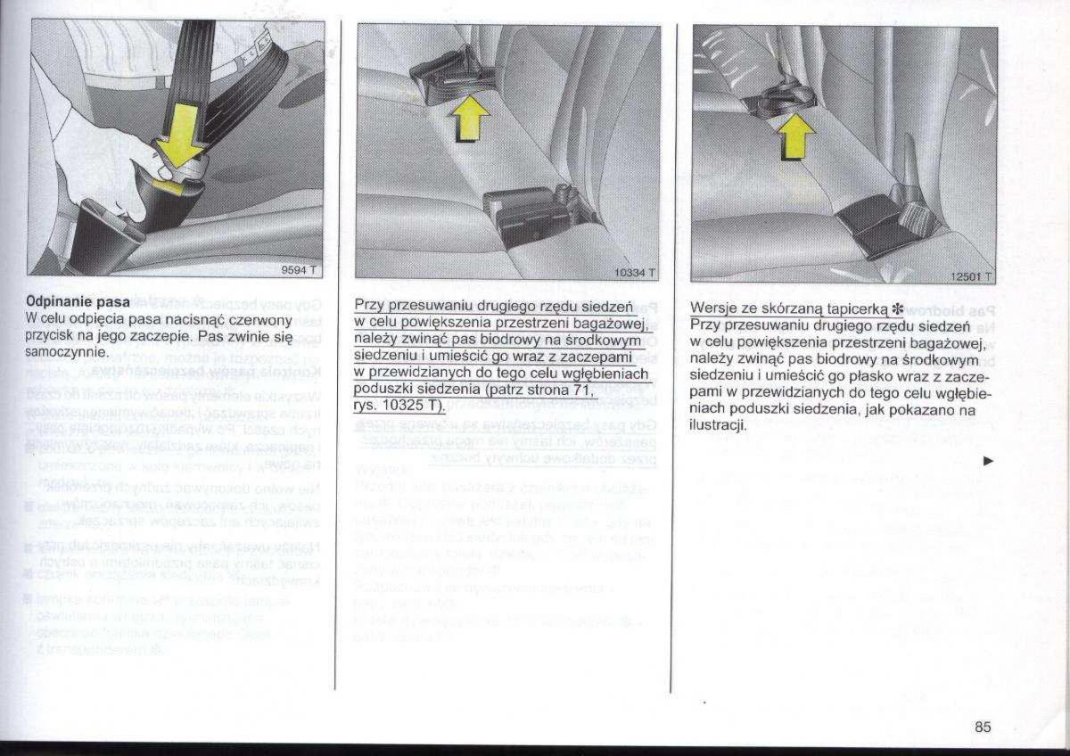 Opel Zafira A Vauxhall instrukcja obslugi / page 86